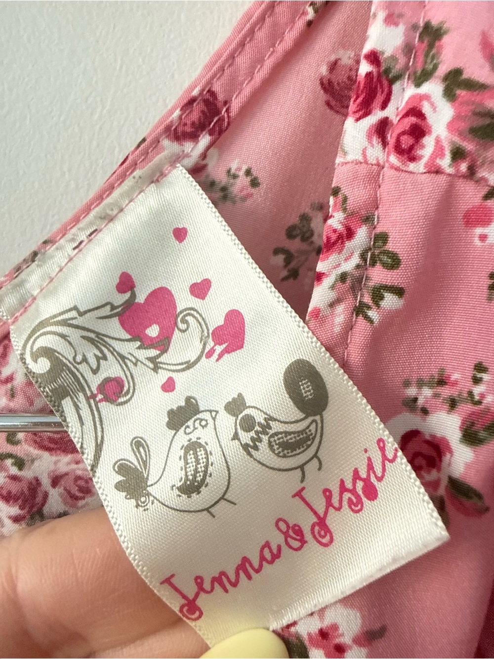 Girls' Pink Floral Ruffle-Sleeve Jenna & Jessie Casual Dress - Picture 5 of 6